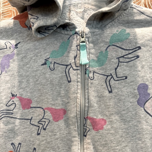 Cat & Jack Full Zip Unicorn Hoodie- size Kids XL(14/16) - Picture 3 of 6